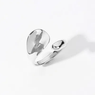 Fashnzfab Secret Box_sterling Silver Dipped Hypoallergenic Bold Wrapped Ring In Metallic