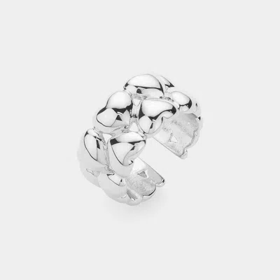 Fashnzfab Secret Box_sterling Silver Dipped Hypoallergenic Heart Layered Ring