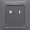 Fashnzfab Secret Box_14k Gold Dipped Key & Lock Stud Earrings In White
