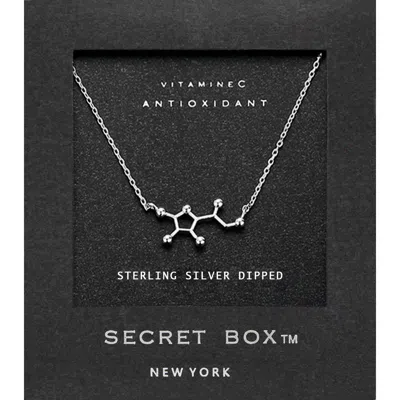 Fashnzfab Secret Box_sterling Silver Dipped Vitamin Hormone Molecule Necklace