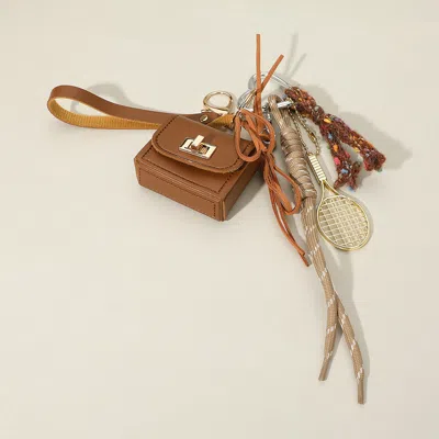 Fashnzfab Secret Box_whimsical Mixed Charm Bag Accessory In Brown