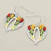 Fashnzfab Seed Bead Embellished Wing Dangle Earrings In Multi