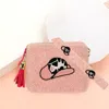 Fashnzfab Seed Beaded Cowboy Hat Accented Rectangle Tassel Crossbody Bag In Pink