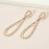 Fashnzfab Seed Beaded Long Teardrop Dangle Earrings In Multi
