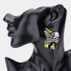 Fashnzfab Seed Beaded Zebra Earrings In Gold