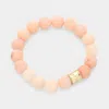 Fashnzfab Semi Precious Stone Beaded Stretch Bracelet In Multi