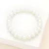 Fashnzfab Semi Stone Single Stretch Bracelet White In White