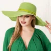 Fashnzfab Sequin Band Pointed Straw Sun Hat In Green