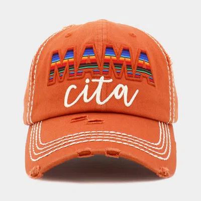 Fashnzfab Serape Mama Cita Message Vintage Baseball Cap In Red