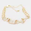 Fashnzfab Sexy Rhinestone Embellished Message Bracelet Gold In Gold