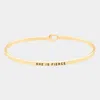 Fashnzfab She Is Fierce _ Thin Metal Hook Bracelet Gold In Gold