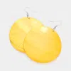 Fashnzfab Shell Circle Dangle Earrings - Silver, Yellow In Yellow