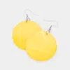 Fashnzfab Shell Circle Dangle Earrings - Silver, Yellow In Yellow