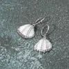 Fashnzfab Shell Dangle Earrings - Mother Of Pearl, Silver In Multi