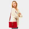 Fashnzfab Sherpa Fleece Belt Crossbody Bag In Red