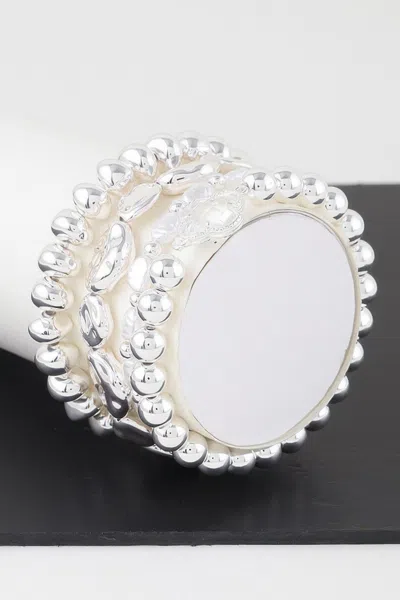 Fashnzfab Shimmering Elegance Bracelet Set In Silver