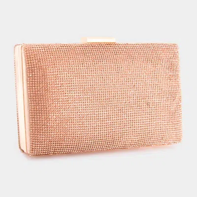 Fashnzfab Shimmery Evening 7.75" X 1.25" X 4.5" Clutch Bag In Pink