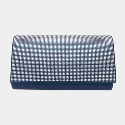 Fashnzfab Shimmery Evening Clutch Bag In Blue