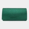 Fashnzfab Shimmery Evening Clutch Bag In Green