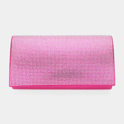 Fashnzfab Shimmery Evening Clutch Bag In Pink