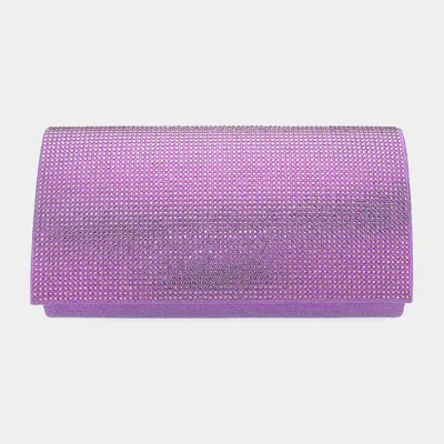 Fashnzfab Shimmery Evening Clutch Bag In Purple