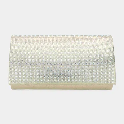 Fashnzfab Shimmery Evening Clutch Bag In White