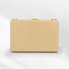 Fashnzfab Shimmery Rectangle Evening Clutch / Crossbody Bag In Gold