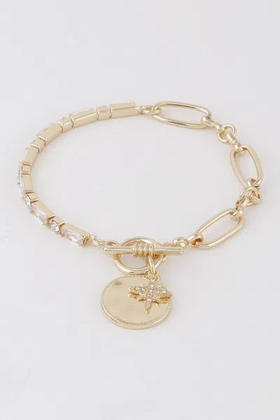 Fashnzfab Shining Star Toggle Bracelet In Multi