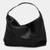 Fashnzfab Shiny Faux Leather Braided Shoulder Shopper Bag In Black