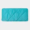 Fashnzfab Shiny Faux Leather Padded Wallet With Wristlet In Blue
