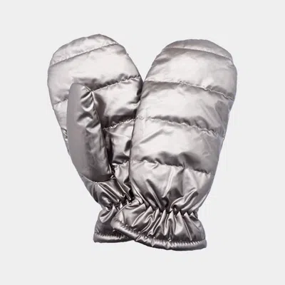 Fashnzfab Shiny Puffer Mitten Gloves In Multi