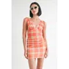 Fashnzfab Shirred Mini Dress With Shoulder Tie
