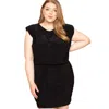 Fashnzfab Shirring Detailed Mini Dress In Black