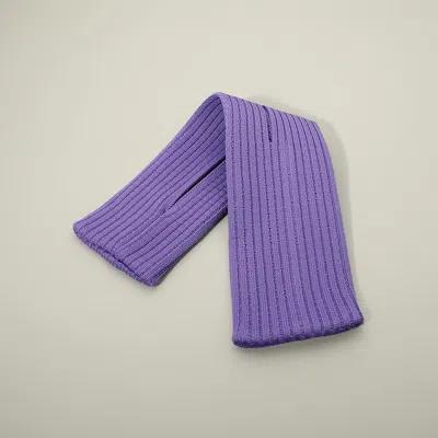Fashnzfab Short Ribbed Knit Stretch Phone Pouch Phone Holder In Purple