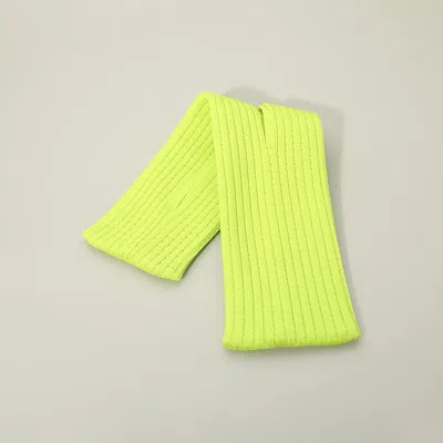 Fashnzfab Short Ribbed Knit Stretch Phone Pouch Phone Holder In Yellow