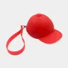 Fashnzfab Silicon Hat Coin Purse With Strap In Red