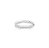 Fashnzfab Silver Bead Stretch Toe Ring In Neutral