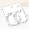 Fashnzfab Silver Dipped Bold Open Hoop Earrings 1.5" X 1.5" X 0.2" In Multi