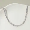 Fashnzfab Silver Dipped Bold Rope Chain Necklace In Multi