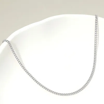 Fashnzfab Silver Dipped Classic Curb Chain Necklace