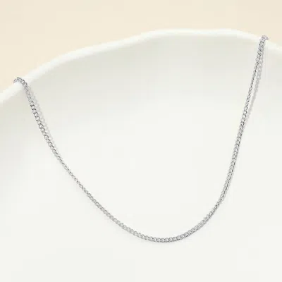 Fashnzfab Silver Dipped Curb Chain Necklace