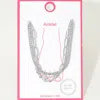 Fashnzfab Silver Dipped Multi Layer Chain Anklet In Metallic