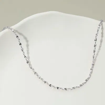 Fashnzfab Silver Dipped Twisted Chain Necklace