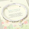 Fashnzfab Sisters Blessing Message Charm Stretch Bracelet In Metallic