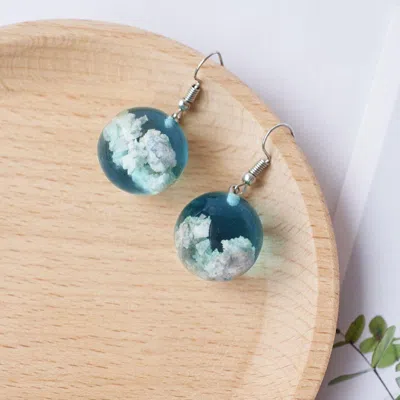 Fashnzfab Sky Globe Earrings (pair) In Multi