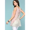 Fashnzfab Sleeveless Back Lace Ruffle Detail Tank Top In Multi