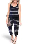 Fashnzfab Sleeveless Drawstring Square Neck Fit Jumpsuit