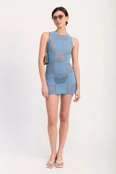 Fashnzfab Sleeveless Mini Knit Dress With Open Back
