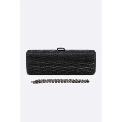 Fashnzfab Slim Crystal Pave Box Clutch