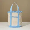 Fashnzfab Small Multi Purpose Canvas Tote Bag In Blue